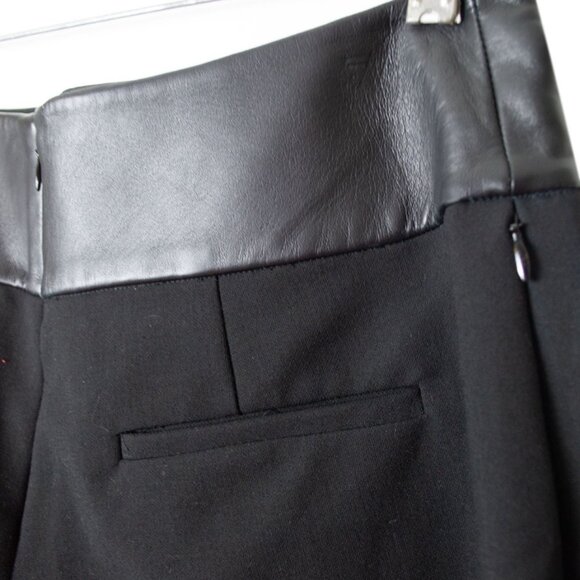 TIBI New York Black Lamb Leather Trim Mini Skort - Picture 8 of 12